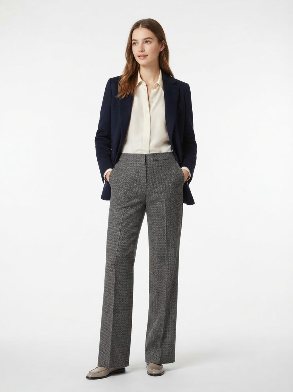Max Mara Vintage Wool & Silk Blend Trousers Pants size 12 / 44 Luxury Old Money